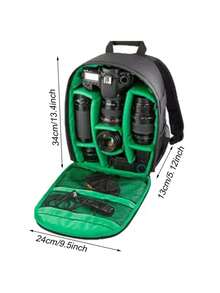 Túi đựng máy ảnh đa năng mới, túi bảo quản máy ảnh chống nước, túi đựng máy ảnh nhẹ unisex, túi đeo vai đôi hình chữ J, phù hợp cho máy ảnh ngoài trời, ba lô dung tích lớn (màu khóa kéo và lớp lót ngẫu nhiên) - Nhiều màu - Xem 2