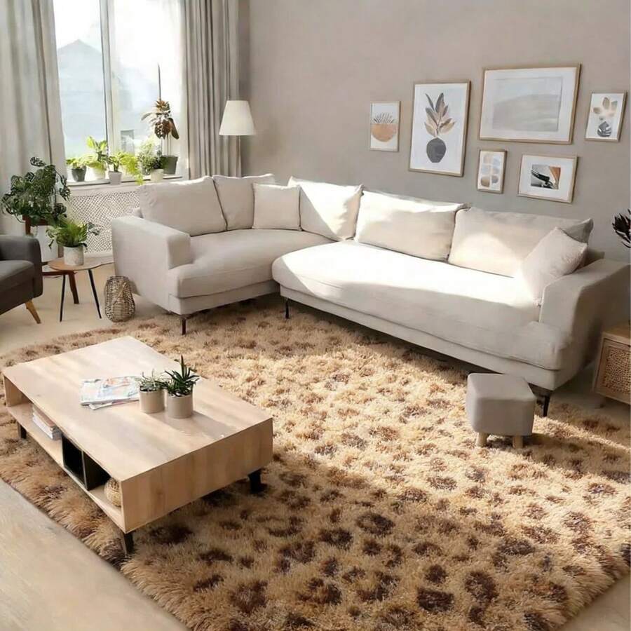 1 tấm thảm trải sàn sang trọng họa tiết da báo ombre, thảm trang trí cho phòng khách, nhà bếp, phòng ngủ, phòng tắm. - Nhiều màu - Xem 1