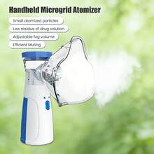 Nebulizer, Portable Nebulizer, Adult And Pediatric Nebulizer Machines For Breathing Aids, Nebulizer Masks And Mesh Nebulizer With Adjustable Nebulization Rate (Without Battery) - Blue and White - View 6