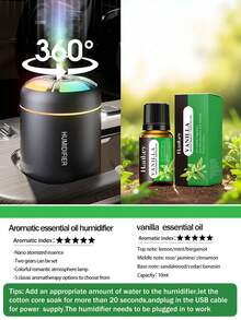 180ml Mini Humidifier & Air Freshener, 2 Modes Super Quiet, Suitable For Car/Home/Office Use, Gift - Cylindrical - View 22