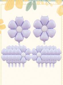 Bộ 12 quả bóng bay hình hoa cúc, bóng bay hình hoa cúc màu tím kẹo ngọt cỡ lớn và nhỏ, thích hợp cho tiệc sinh nhật, kỷ niệm, đám cưới, tiệc mừng em bé, sự kiện và trang trí nhà cửa. - Màu tím hoa cà - Xem 4