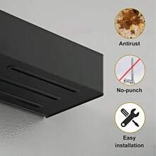 2PCS4pcs Magnetic Spice Racks For Refrigerators - Large Capacity, Space-Saving, No-Drill Installation, Durable Kitchen Organizer Shelves, Black - màu đen - Xem 8