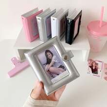 INS Simple High-Value Mini One-Grid Storage Album 3inch  Photo Album Star-Chasing Small Card Album Card Holder Photo Album - bạc - Xem 3