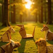 Bộ gấp giấy origami hình động vật thú vị, tự làm mèo, chó, khủng long bằng giấy, nhiều loại động vật khác nhau, đồ thủ công tự làm, rèn luyện kỹ năng khéo léo, quà tặng cho người yêu thích origami, quà sinh nhật. - Nhiều màu - Xem 5