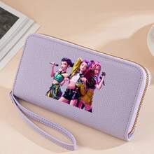 Mattel 1pc Kpop Witch Girl Group Cartoon Wallet, Long Wallet For Girls, Anime Peripherals Hot Selling, Zipper Coin Purse - Multicolor - View 7