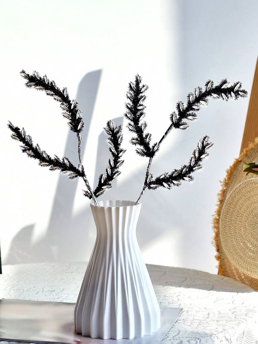 1 cành hoa giả đính đá, bó hoa trang trí sáng bóng, thích hợp để cắm vào bình hoa, dùng làm quà tặng đám cưới, tiệc tùng, ngày lễ, trang trí nhà cửa.