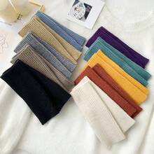 1 Pair Of Women's Autumn And Winter Open Finger Knitted Gloves With Youthful And Fashionable Style, Cold Resistant And Warm Half Finger Gloves