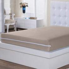 Double Mattress Cover, Polyester Fabric - Màu Khaki - Xem 2