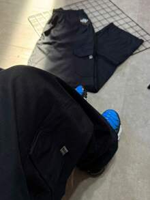 Dazzling Original Black Cargo Pants - Wide Leg Twill Streetwear Jeans - màu đen - Xem 6