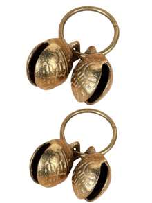 Brass Dog Collar Bells, 2 Brass Dog Bells, Extra Loud Collar Bells For Pet Tracking And Anti-Lost Training, Pet Accessory Charms, Anti-Theft Bells Suitable For Small Dogs And Cats