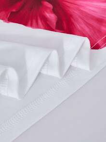 夏季女童碎花圆领T恤和阔腿裤两件套休闲套装 - 玫紅色 - 查看 9