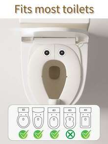 PP Baby Toilet Seat Cushion, Children's Folding Toilet Seat, Gaps Won't Pinch Bottom Portable Toilet Training Suitable For Toilets In Homes/Hotels, Etc. - White - View 5