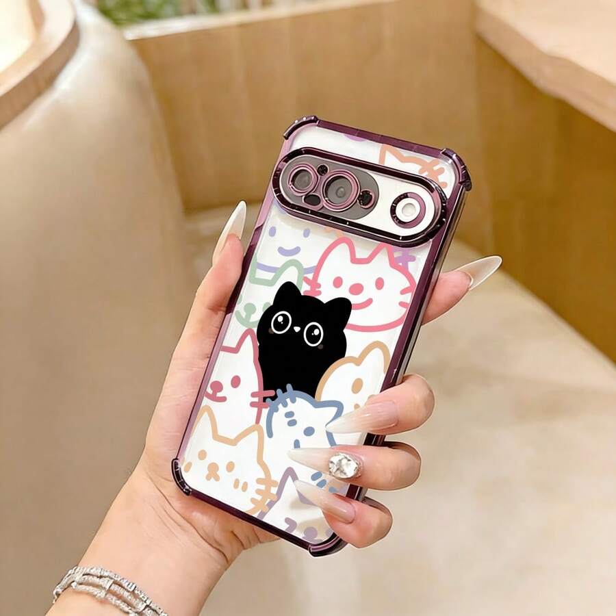 苹果phonecase闪亮黑猫867JPSJQNDDKiPhone11圣诞礼物11Pro新年礼物IPhone17Pro男女朋友14ProMax生日礼物 - 濃い紫 - チェックする 1