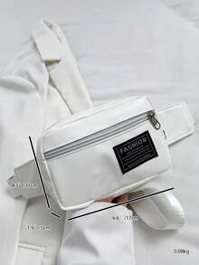 这款纯色双肩包设计巧妙，可双肩背、单肩背或手提。它不仅是一件简单的单品，更能展现您的生活方式和个性态度。这款双肩包容量大、轻便、防水，并饰有卡通图案，适合校园风、返校季、旅行以及各种场合，亦可作为复古风或工作包使用。 - 白色 - 查看 3