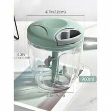 Portable Multifunctional Manual Meat And Vegetable Chopper, Garlic Press, Garlic Extractor For Home And Kitchen - Green - View 9