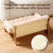 Elevated Pet Cat Sofa Pet Bed Cat Litter Dog Litter All Year Round Removable And Washable Cat Bed - màu nâu - Xem 4