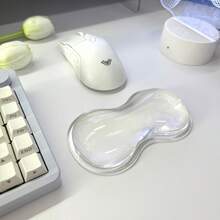 Transparent Jelly Keyboard Wrist Rest Silicone Cooling Mouse Wrist Pad, Dirt-Resistant And Washable