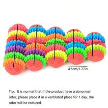 1个创意磨牙洁齿滑动轮狗狗咀嚼玩具，TPR材质彩色旋转齿轮，颜色随机 - 彩色 - 查看 2