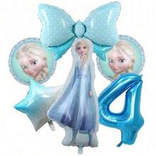 6pcs Theme Birthday Party Decoration Foil Balloons, Suitable For Home Party Decoration, Halloween Christmas Balloon Decoration - Multicolor - View 8