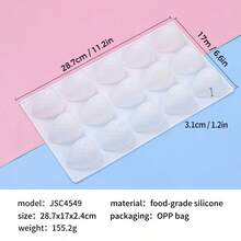 Molde realista de chocolate con forma de fresa, molde para decoración de pasteles y postres para hornear manualidades DIY - Blanco - Ver 6