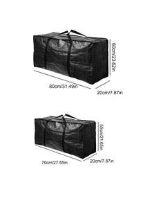 4个加厚耐用的圣诞树收纳袋，为您的圣诞树和装饰品提供充足的空间，大号可重复使用的衣柜整理袋，带拉链和结实提手。 - 黑色 - 查看 22