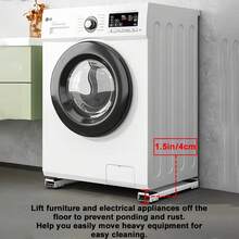 1 Pair Expandable Mobile Base Stand With Heavy Duty Metal Casters For Washing Machine, Dryer And Furniture, Easy To Move And Flexible Adjustment To Fit Various Households - Multicolor - View 13