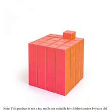 Cubo de alivio del estrés de arte modular impreso en 3D - Ayuda de entrenamiento de enfoque y escultura, opciones de color degradado o sólido (adecuado para adolescentes), juguete terapéutico de construcción para mayores de 14 años - Multicolor - Ver 6