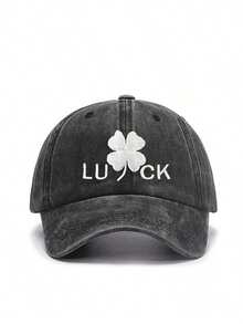 1pc's Day Women's Baseball Caps Clover Embroidery Luck Green Hat Breathable Women's Accessories Holiday Celebration Gifts Sunscreen Hat - Shamrock - 查看 7