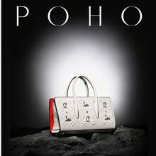 POHO品牌奢华定制字母中号手提包 - 白色 - 白色 - 查看 4