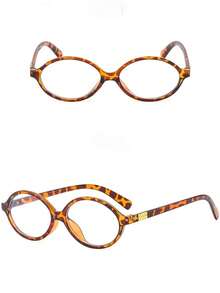 1 Pair/2 Pairs Retro Oval Fashion Glasses For Women, Suitable For Runway, Beach Party, Summer Beach Vacation Street Style, Outdoor, Travel, Hollow Boho Style Oval Frame, Suitable For Voice, Beach, Back To School, College Style - Multicolor - View 4