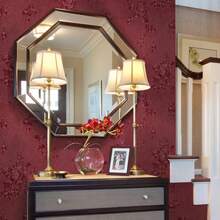 1卷自粘深红色玫瑰花卉壁纸，可移除式接触纸，防水耐用，易撕贴式墙纸，适用于墙面，易于粘贴的乙烯基壁纸，尺寸为17.7英寸 x 39.3英寸/118.1英寸/196.8英寸 - 紅色 - 查看 4