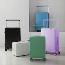 YSTYLE Vali du lịch tối giản phối màu 20/28 inch, hành lý xách tay nhỏ gọn, trang bị tay cầm rộng, bánh xe xoay 360 độ và khóa đạt chuẩn TSA, thích hợp làm hành lý xách tay. - Màu tím hoa cà - Xem 3