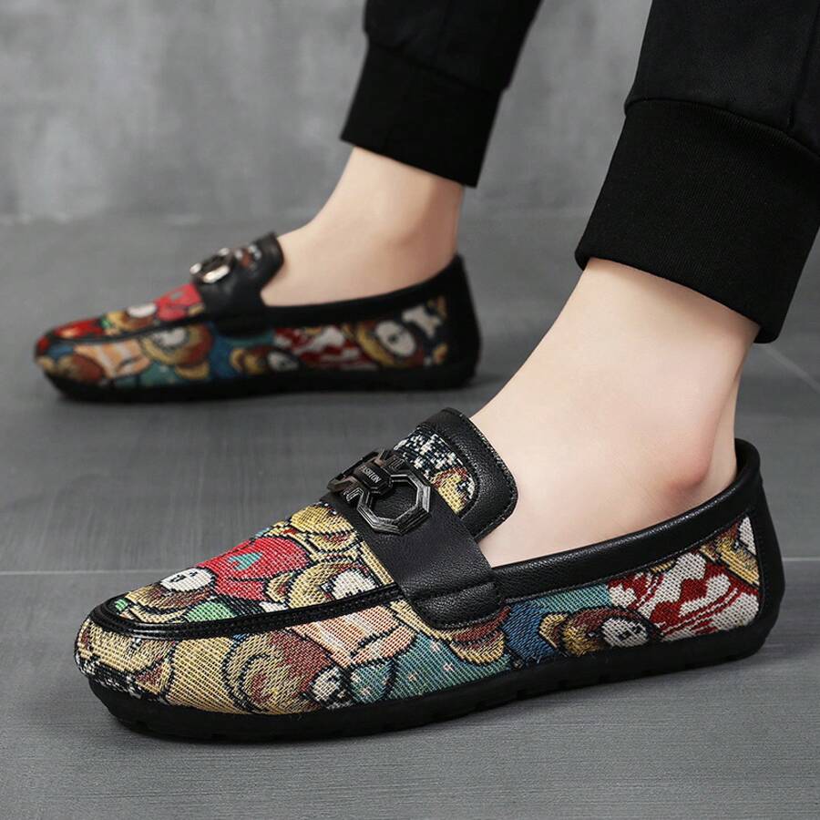 Mocasines de Lona con Suela Suave y Transpirable para Mujeres, Estilo Nuevo de Verano, Zapatos Casuales Planos para Exteriores, Zapatos Versátiles para Estudiantes, Zapatos Preguiçosos de Moda, Cómodos y Antideslizantes - Rojo - Ver 1