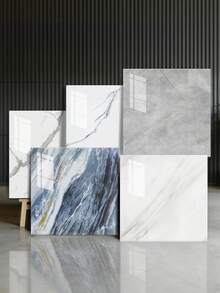 20/50片装3D大理石纹墙贴，加厚IXPE防水自粘墙纸，易于安装和移除，适用于客厅、厨房、办公室、浴室和卧室装饰。 - 彩色 - 查看 3