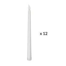 1-12支装LED无焰闪烁蜡烛，电池供电LED锥形闪烁蜡烛，无焰LED电子蜡烛，逼真蜡烛，适用于婚礼装饰、派对、餐桌、家居、房间、圣诞节、感恩节、万圣节装饰