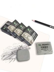 1pc Rubber Clay Sketch Drawing Erasable Rubber Eraser Stationery - Multicolor - View 6