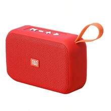 500mAh 电池容量无线蓝牙扬声器，便携式迷你收音机 FM 防水小型低音炮音箱音乐低音扬声器适用于电脑 PC AUX，可充电户外紧凑型扬声器带通话功能，创意布艺礼物 - 彩色 - 查看 18