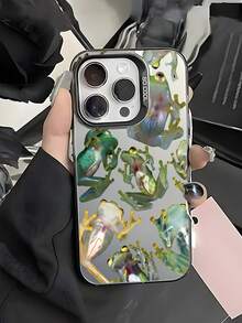 1个优质极简青蛙创意2D图案手机壳，时尚防滑，质感奢华，适用于苹果17/16/15/14/13/12/11 Pro Max和三星Galaxy S23/S22/S21和A54/A53/A52/A34/A15系列，是送给同事、朋友、家人、情侣、生日、新年、情人节、斋月、复活节的绝佳礼物。 - 黑色 - 查看 2