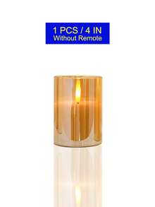 3PCS LED Flameless Candles, 3D Realistic Flickering Candles, No Flame Candles, Unscented Candles, Battery Operated, Suitable For Party, Halloween, Christmas, Wedding, Tabletop, Holiday Atmosphere Lighting - Gold - View 14