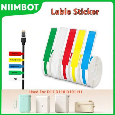  Niimbot Cable Labels Thermal Sticker For D101/D11/H1 Self Adhesive Network Fiber Wire Cable Paper Waterproof Identification Fiber Tag Sticker