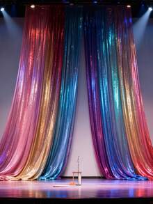 1pc Premium Starry Sky Shimmery Soft Tulle Fabric, Suitable For Wedding, Party, Dress, Gift Box Packaging, DIY - A - View 7