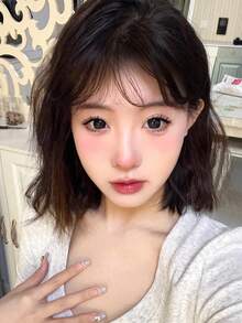 Bộ 2 kính áp tròng màu đen tự nhiên, đường kính 14.5mm, kính áp tròng thẩm mỹ, thích hợp sử dụng quanh năm. - Dùng một lần hàng năm - Xem 2