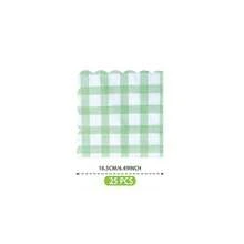 Green & White Plaid Disposable Plate, Napkin, Cup Set, Plates, Napkins And Cups Party Supplies, Serves 8 Guests, Disposable Paper Plates Party Tableware Suitable For Birthday, Wedding, Theme Party, Family Picnic - Multicolor - View 9