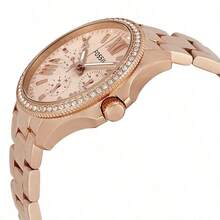 Fossil Chic Coachman 女士计时腕表，不锈钢表带，圆形表盘，石英机芯，防刮擦，畅销精致腕表，适合休闲佩戴，也可作为生日礼物 AM4483。 - 粉色 - 查看 7