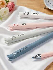 1/5/10 Pieces Of Customizable Bear Writing Pens, Heat-Sensitive Erasable Pens, Back-To-School Writing Supplies, Personalized Business Pens, Ballpoint Pens - Multicolor - View 7