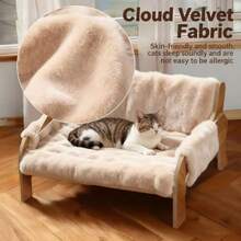 Elevated Pet Cat Sofa Pet Bed Cat Litter Dog Litter All Year Round Removable And Washable Cat Bed - màu nâu - Xem 2