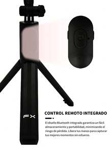 Palo de selfie Bluetooth multifuncional con trípode, 1m Palo de Selfie Inalámbrico LED, Trípode de Rotación 360° Anti-Vibración, Herramienta Fotográfica Portátil Multifuncional, Compatible con Teléfonos iOS y Android, Adecuado para Viajes al Aire Libre, Vacaciones de Verano, Transmisión en Vivo y talla grande - Unitalla - Ver 4