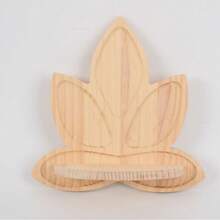 1/2 Pcs Natural Wood Lotus Flower Wall Shelf - Bohemian Zen Floating Rack, Arched Leaf Design, Pine Wood Material, Minimalist Wall-Mounted Storage Shelf, Suitable For Living Room, Bedroom, Bathroom, Meditation Room - Space-Saving Decorative Storage Rack (Easy To Install) - Multicolor - View 7