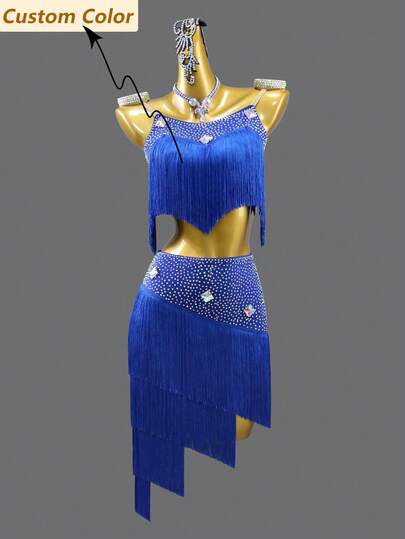 ABC Dancing New Detachable Latin Dance Skirt, Sports Dance Fringe Skirt For Performance, Practice, Party, Outdoor, Sexy Belly Dance, Customized