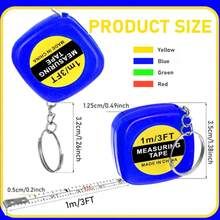 5/10/20pcs Mini Retractable Tape Measure Keychain - 1m/3ft - Portable Metal Plastic Pocket Ruler, Sewing Measuring Tape, Household Sewing Ruler, Keychain For Carrying, Suitable For Various Gatherings And Gifts, Sewing Tools, Measuring Tools, Great For Giving To Family, Friends And Colleagues.